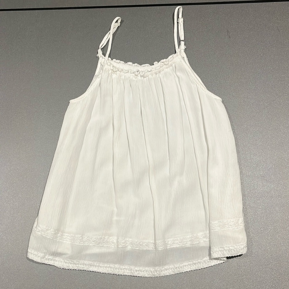 White Flowy Tank Top